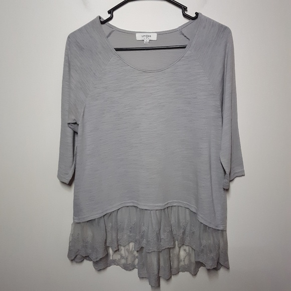 Umgee Tops - Umgee Lace Trim Top